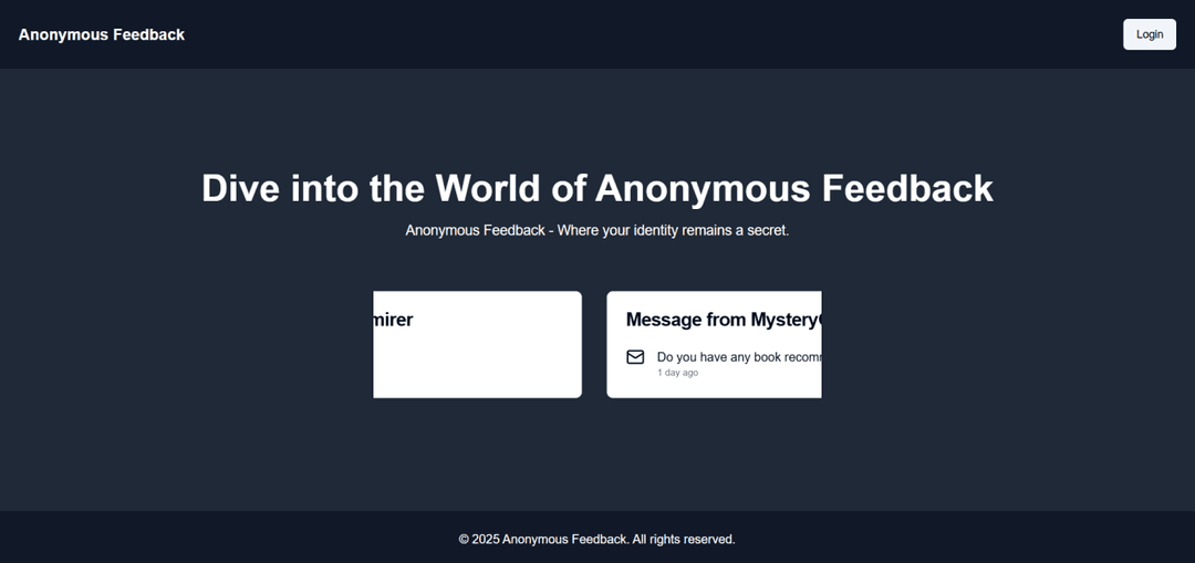 Anonymous Feedback